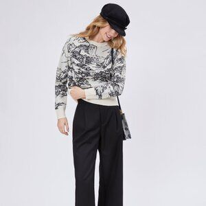 CIDER 🍎Landscape Pattern Sweater Size S